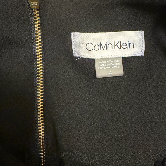 Calvin Klein Black Long-Sleeve Sheath Dress with Flared Cuffs - Picture 4 of 4